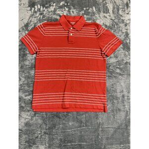 Old Navy Mens Red Striped Polo Shirt Classic Fit Size M